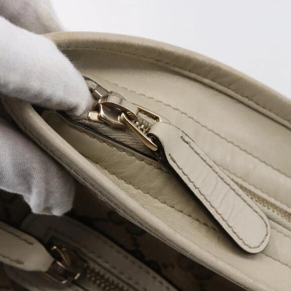 GUCCI GG Canvas Shoulder Bag outlet Beige Auth - Picture 10 of 16
